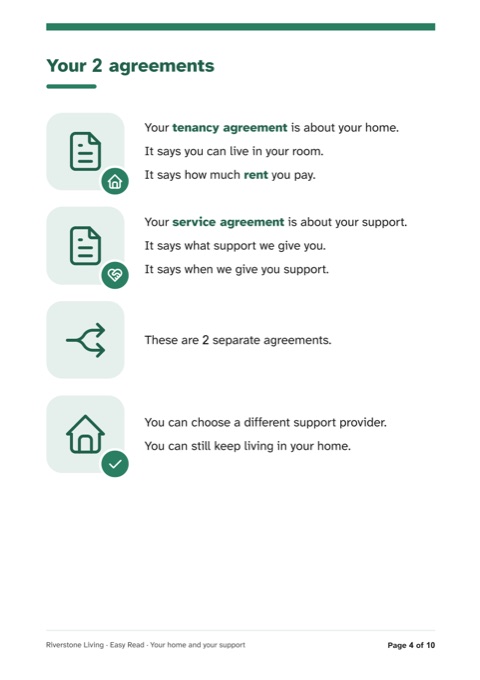 Easy Read page: Your 2 agreements, open full size